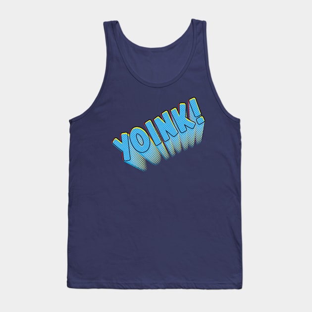 Yoink! Blue Halftone Tank Top by deancoledesign